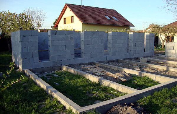 Jakmile se začne stavět, hrubá stavba roste poměrně rychle (Foto: Jan Potůček, Ararauna.cz)