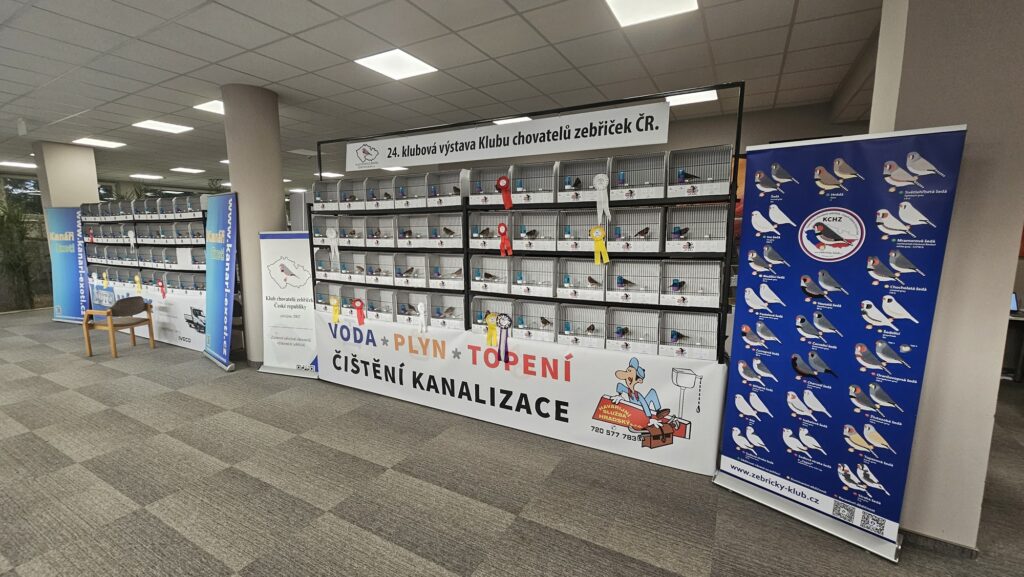 Celostátní 24. klubová výstava Klubu chovatelů zebřiček ČR je součástí expozice. Foto: Jan Potůček, Ararauna.cz
